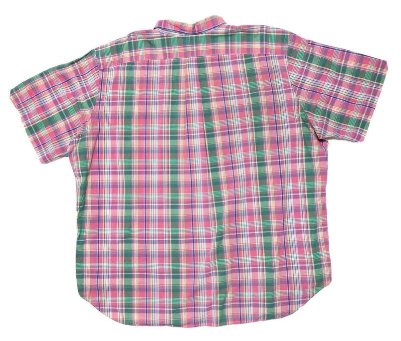 Polo Ralph Lauren 4XLT Button-Down Shirt Men's Pink Plaid Tall Short Sleeve