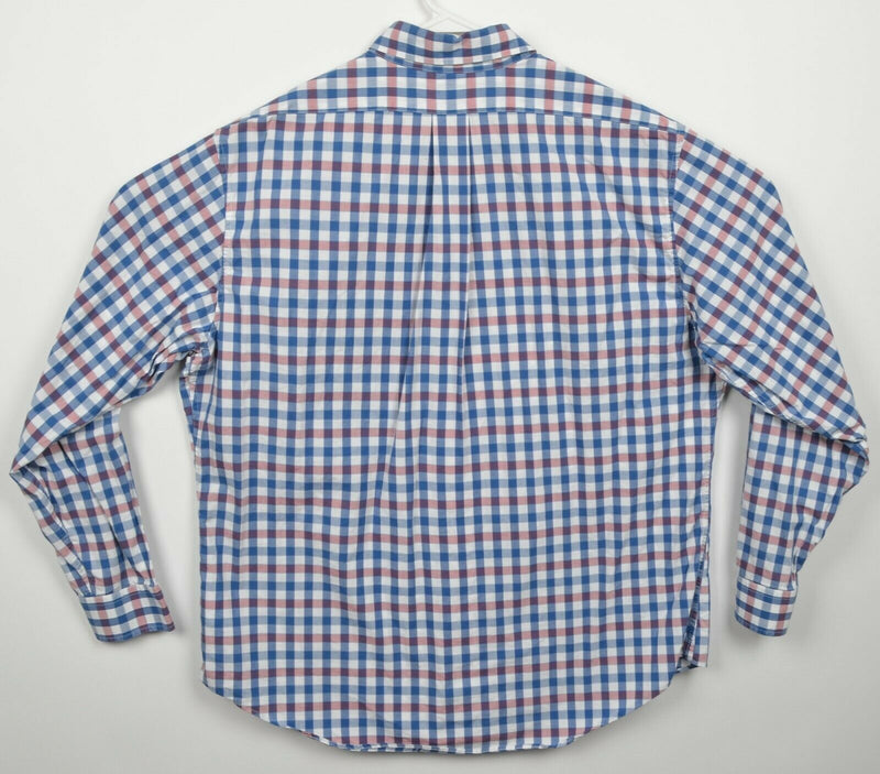 Brooks Brothers Men's XL Blue Red Check Regent Long Sleeve Button-Down Shirt