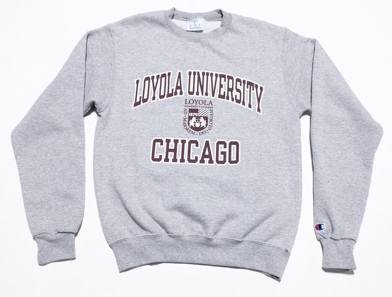 Loyola University Chicago Sweatshirt Adult Small Champion Pullover Crewneck Gray