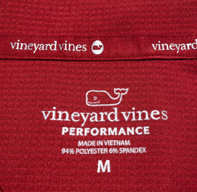 Vineyard Vines Performance 1/4 Zip Men's Medium Red Mesh Back Shep Shirt 1K2326