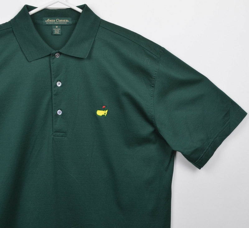 Amen Corner Men's Medium Masters Golf Dark Green Augusta National Polo Shirt