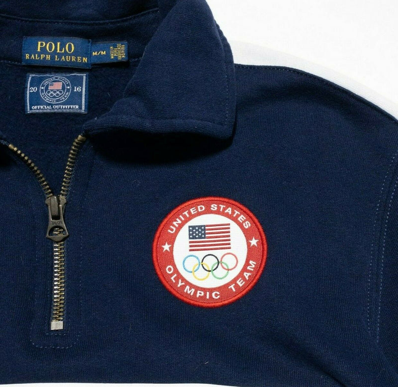 Polo Ralph Lauren USA Olympic Team 2016 1/4 Zip Sweatshirt Blue Women's Medium