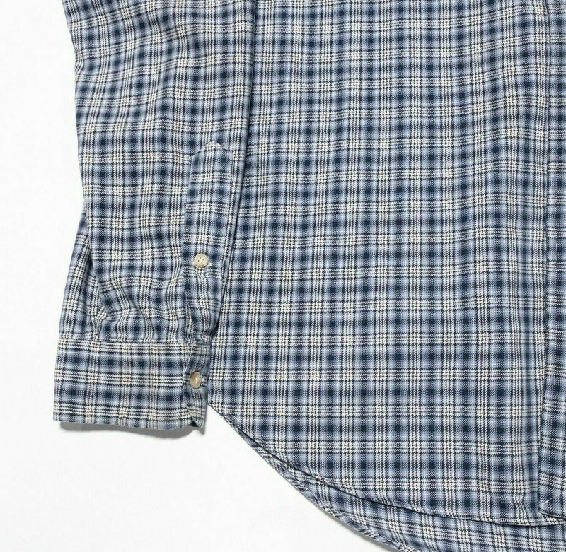 Polo Ralph Lauren Button-Down Shirt Blue Plaid Long Sleeve Men's XL Classic Fit