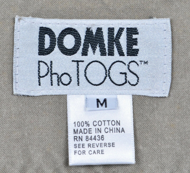 Domke Photogs Men's Medium Photography Cargo Utility Mesh Khaki Zip Vest