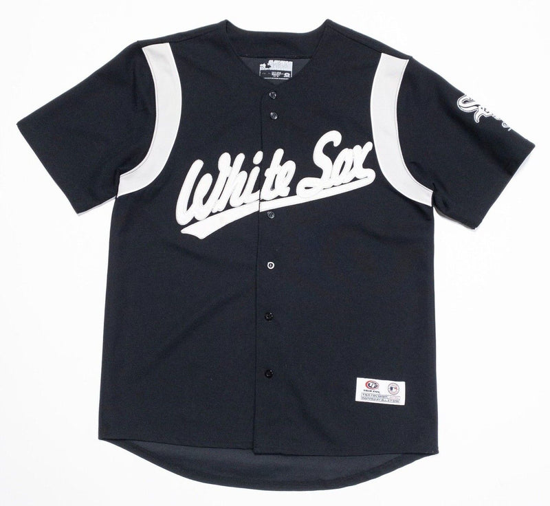 Chicago White Sox Jersey Large Men's True Fan Black White Baseball Sewn