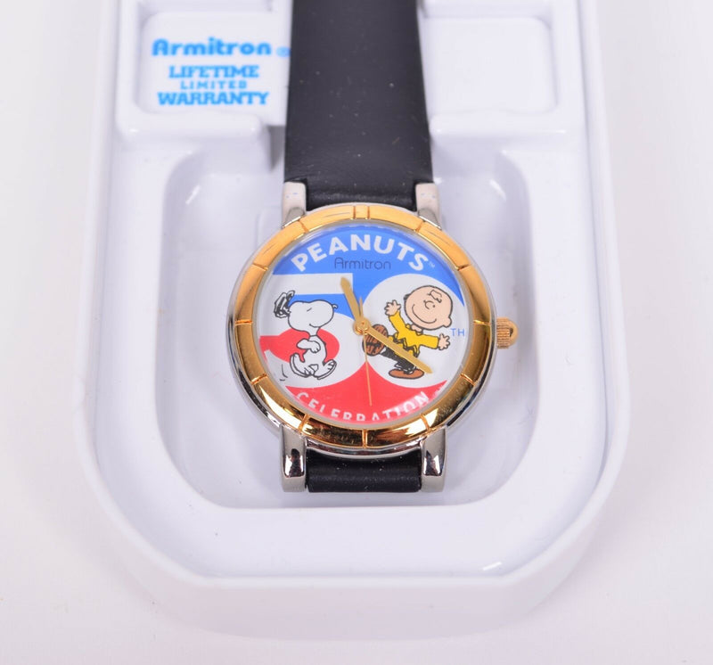Peanuts 50th Celebration Armitron Women's Two Tone Watch Snoopy Charlie Brown