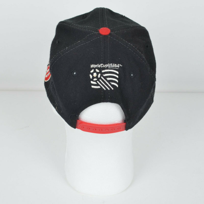 Vtg Germany World Cup 1994 Men's Deutschland Apex One Black Red Snapback Hat