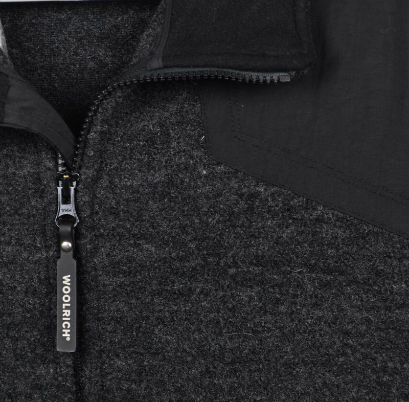 Woolrich Technowool Men's XL? Wool Nylon Blend Charcoal Gray Full Zip Jacket