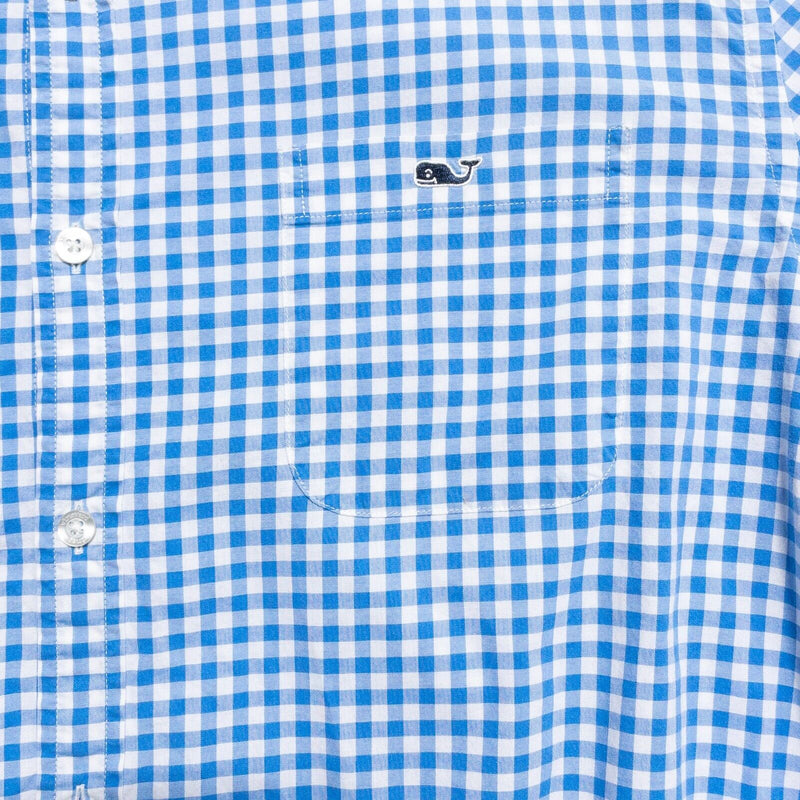 Vineyard Vines Tucker Shirt Men's Large Slim Fit Long Sleeve Blue Check Button