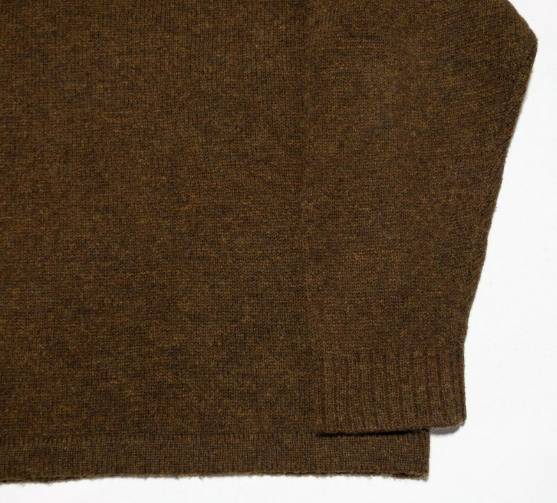 Woolrich Sweater Men's LT (Large Tall) 1/4 Zip Pullover Knit Brown Birch Heather