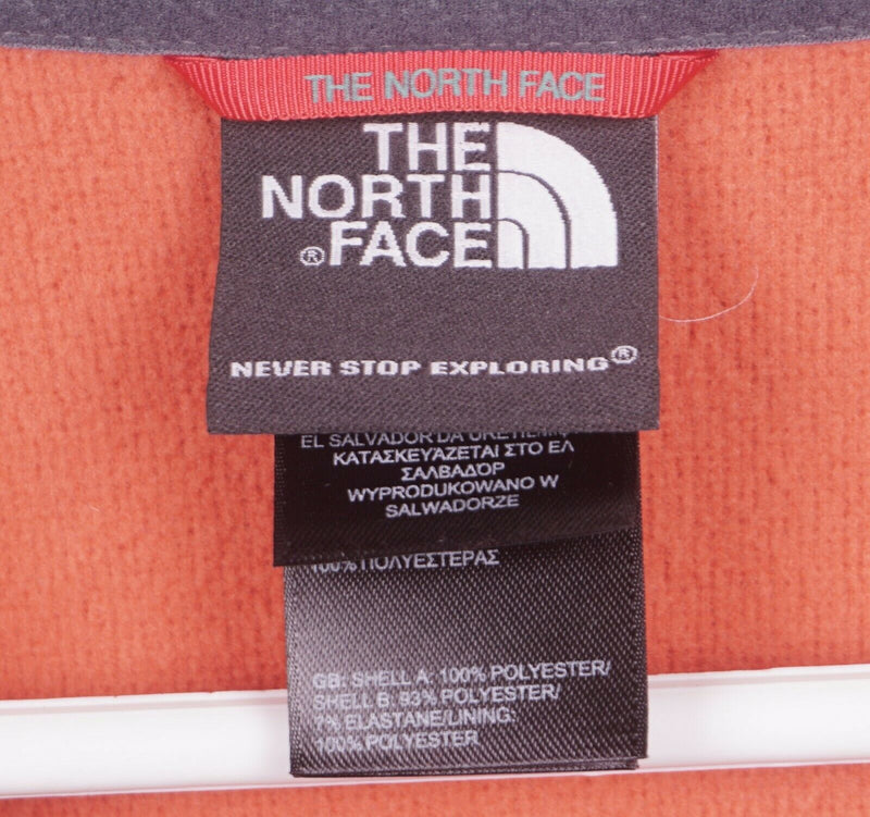 The North Face Men's 2XL 1/4 Zip Orange Gray Performance Midweight Fleece Jacket