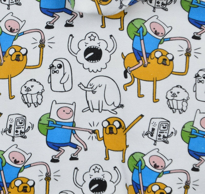 Adventure Time Men's Medium Cartoon Network Finn Jake All-Over Hoodie Sweatshirt