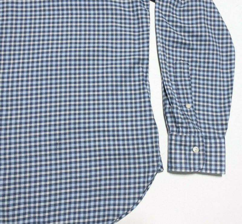 Polo Ralph Lauren Men's Blue Gray Check Button-Down Shirt Casual Men's XL