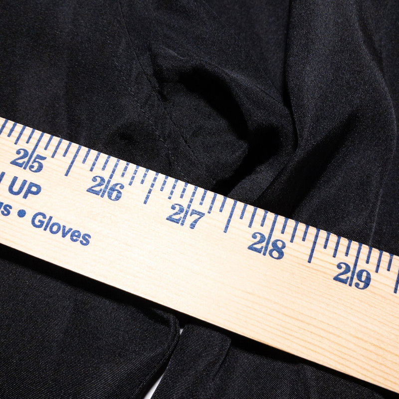 Vintage J. Peterman Silk Shirt Men's XL Button-Up Solid Black Long Sleeve Satin