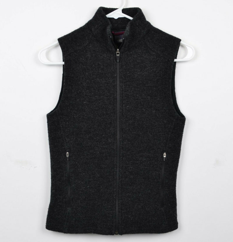 Ibex Women's Small? 100% Merino Wool Dark Charcoal Gray Full Zip Vest