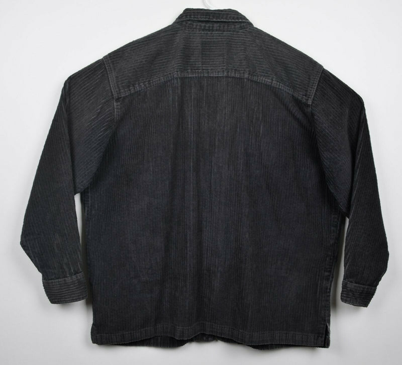 Vtg 90s Dr Martens Men's Sz XL Black Corduroy Air Wair Full Zip Pocket Jacket
