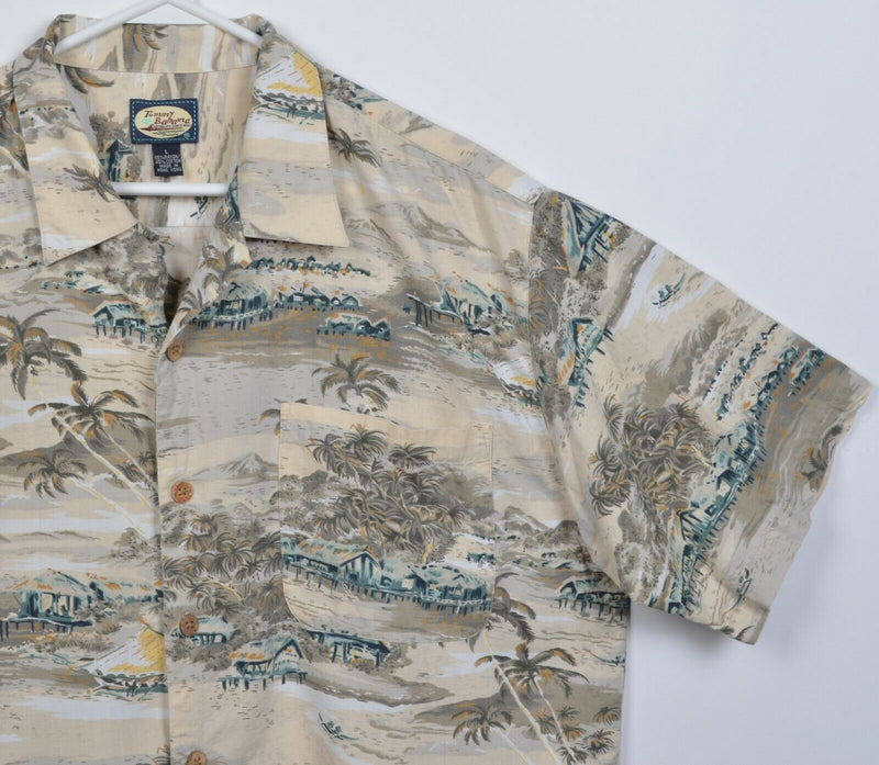 Tommy Bahama Men's Large Floral Island Print Rayon Blend Hawaiian Aloha Shirt