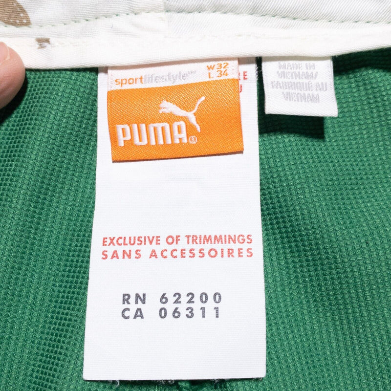 Puma Golf Pants Men's 32x34 Straight Leg Wicking Stretch USP Dry Solid Green
