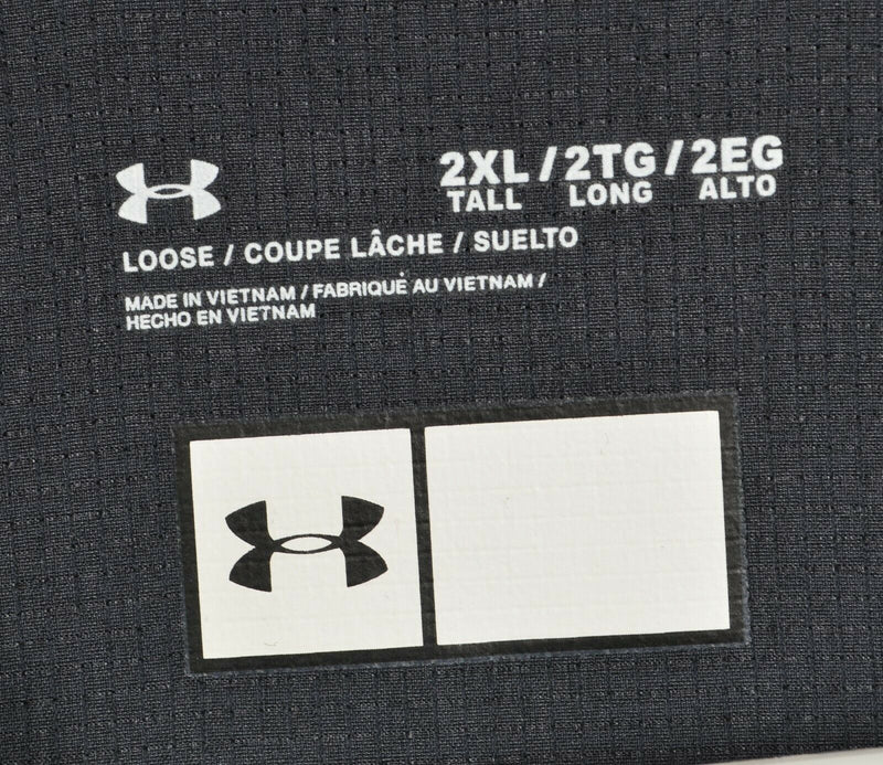 Under Armour Men's 2XLT Loose 1/4 Zip Gray Short Sleeve Warm-Up Activewear Top