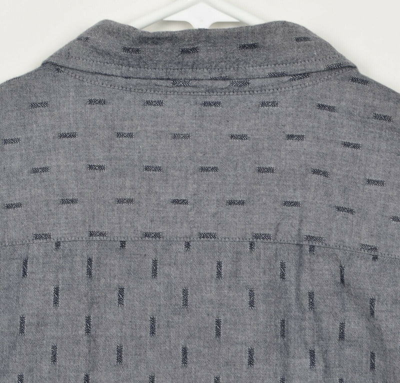 The Normal Brand Men's Sz 2XL Gray Geometric Button-Down Short Sleeve Shirt