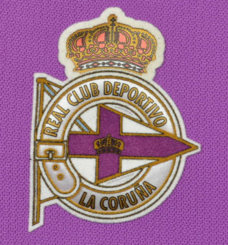 Deportivo La Coruna Men's Sz Large Lotto Real Club Purple Soccer Jersey
