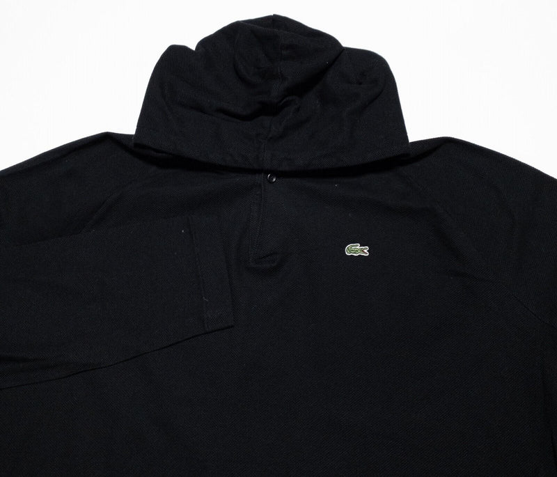 Lacoste Hoodie Men's 9 (4XL) Pullover Lightweight Black Croc Logo Designer