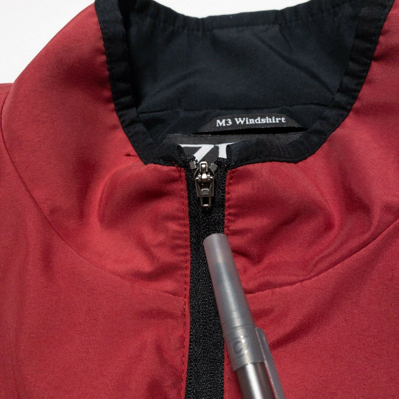 Zero Restriction GORE Windstopper M3 Windshirt 1/4 Zip Golf Jacket Red Men's XL