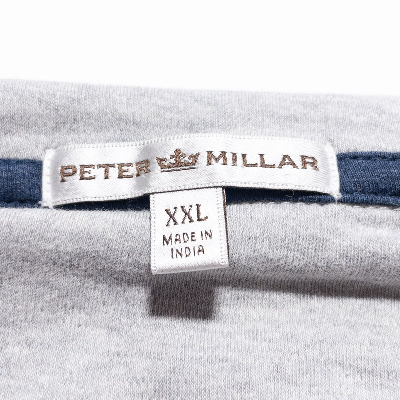 Peter Millar Sweater Men's 2XL Pullover 1/4 Zip Heather Gray Golf Casual