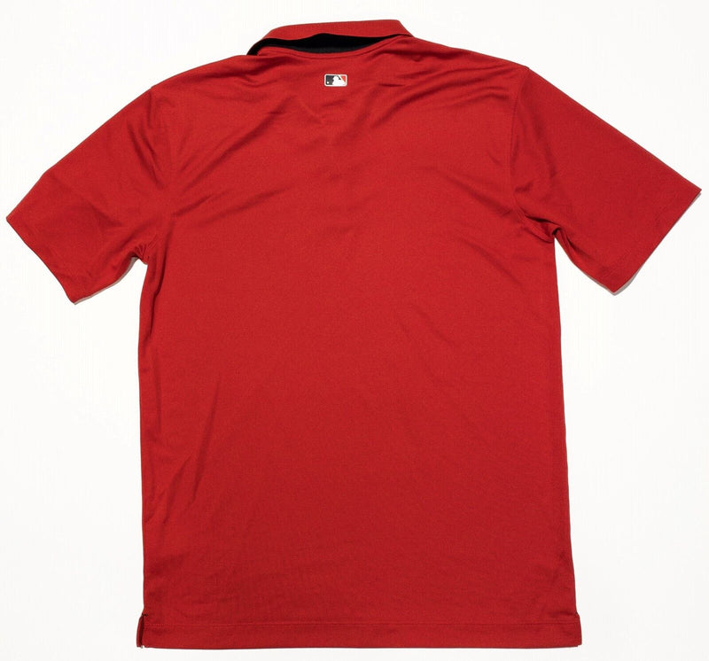 Cincinnati Reds Nike Polo Medium Men's Shirt Red Logo Wicking Dri-Fit MLB Logo
