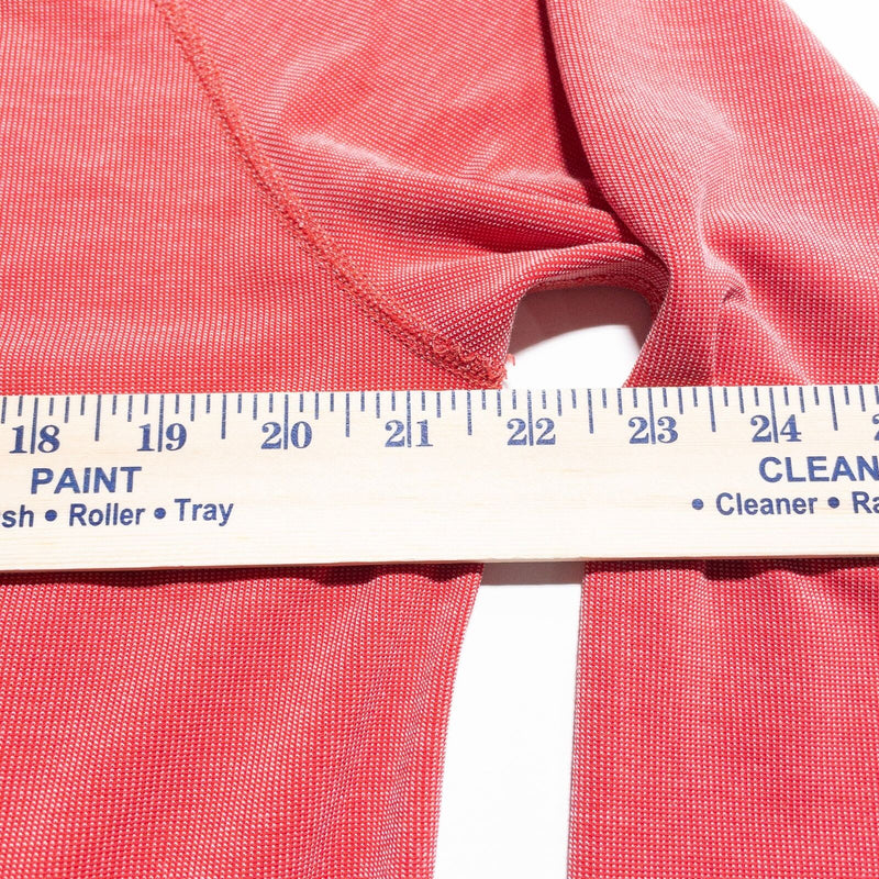 Rhone Long Sleeve Polo Men's Large Red/Pink Wicking Stretch Athleisure