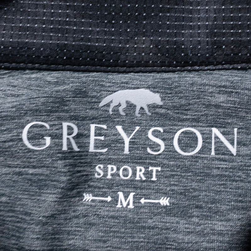 Greyson 1/4 Zip Men's Medium Pullover Nylon Brr Wicking Stretch Gray Wolf Golf