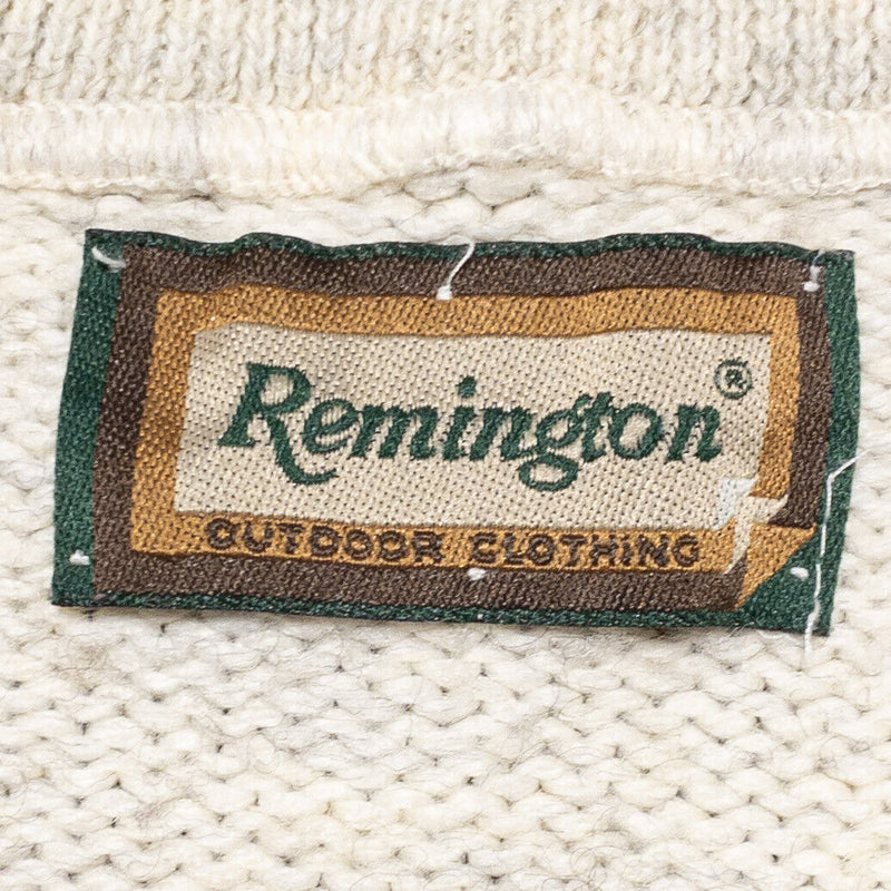 Remington Shooting Sweater Men's Fits XL Padded Shoulder Knit Henley Pullover