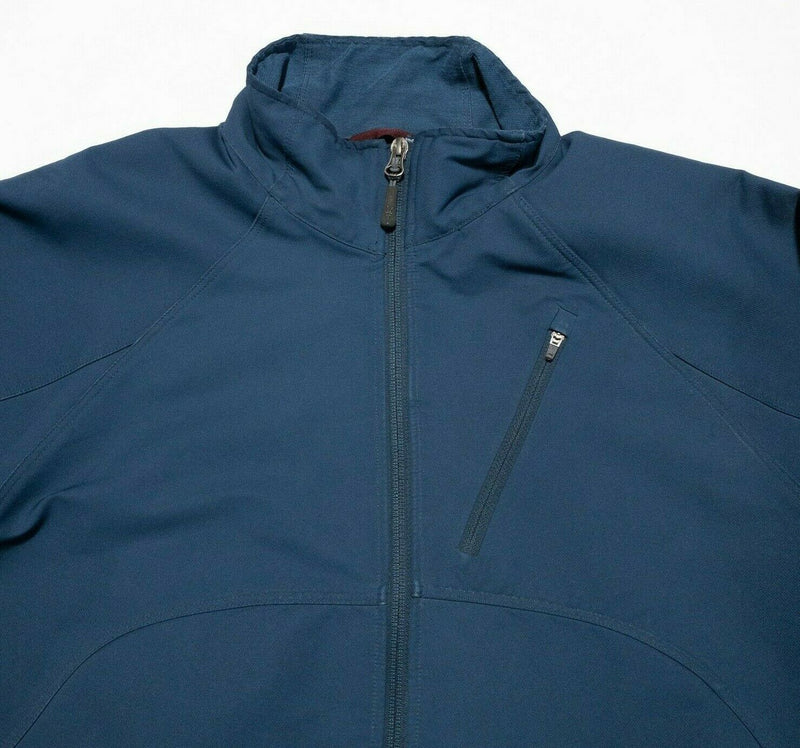 Ibex Climawool Cirrus Softshell Jacket Solid Blue Full Zip Merino Men's Medium