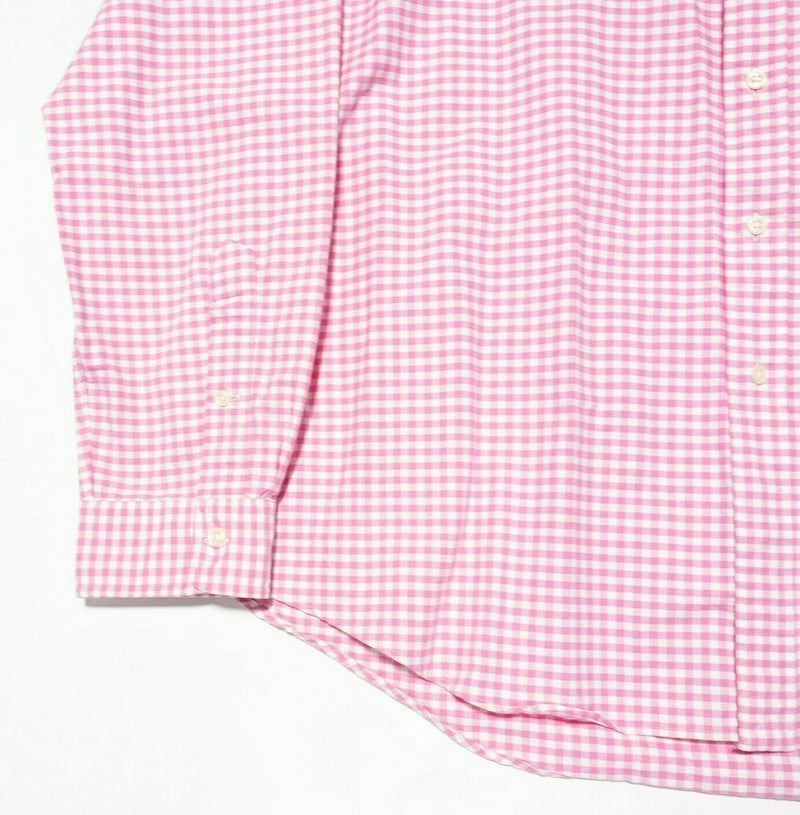 Polo Ralph Lauren Men's 2XL Long Sleeve Shirt Pink Gingham Check Button-Down