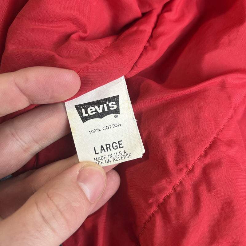 Levi's Silver Tab Men's Large Denim Jacket Acid Wash Lined Vintage 80s USA