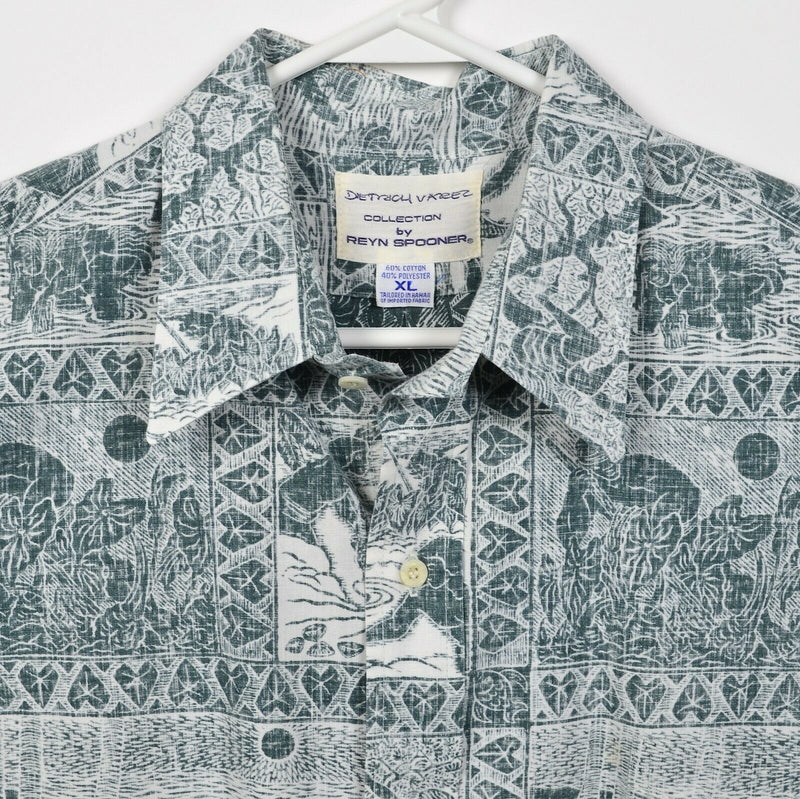 Reyn Spooner Men's XL Dietrich Varez Collection Fishing Village Hawaiian Shirt