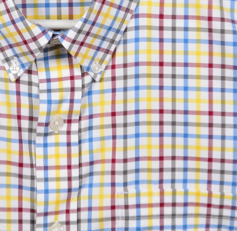 Duluth Trading Men's XLT Tall Trim Fit Multicolor Plaid Check Button-Down Shirt