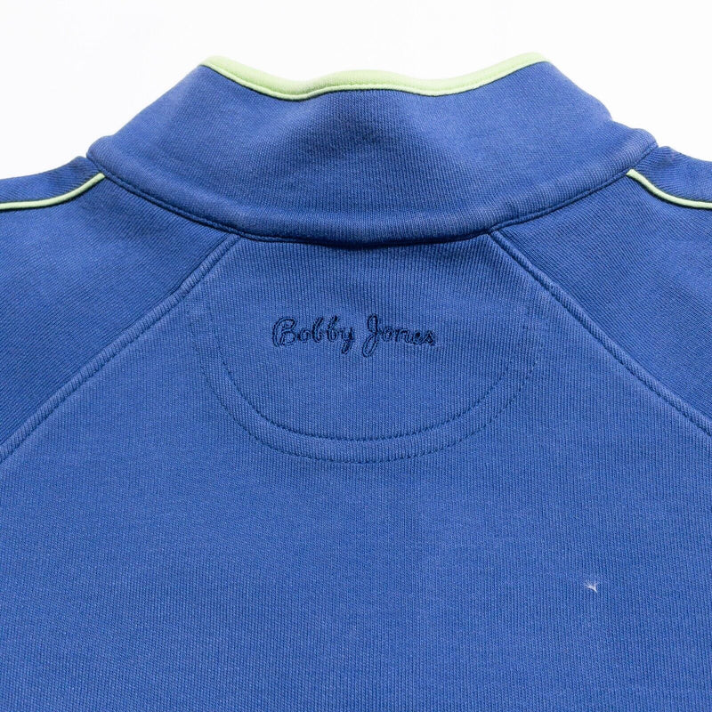 Bobby Jones Masters Women's Medium 1/4 Zip Sweatshirt Golf Blue Zip Sleeve