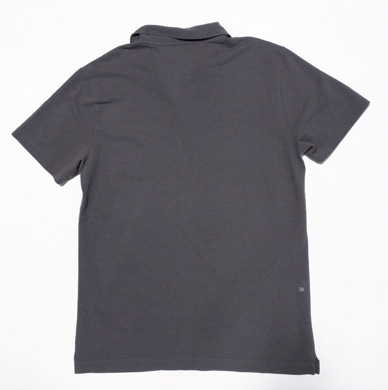 Mack Weldon Polo Shirt XL Men's Dark Gray Short Sleeve Combed Cotton Athleisure