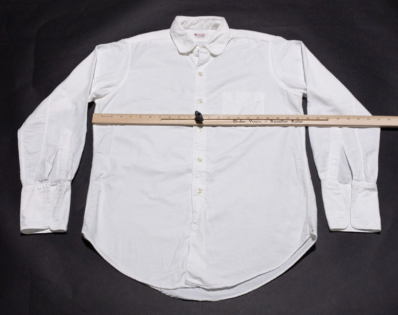 MacPhergus Sanforized Oxford Cloth Shirt Men Fits Medium/Large Vintage 60s White