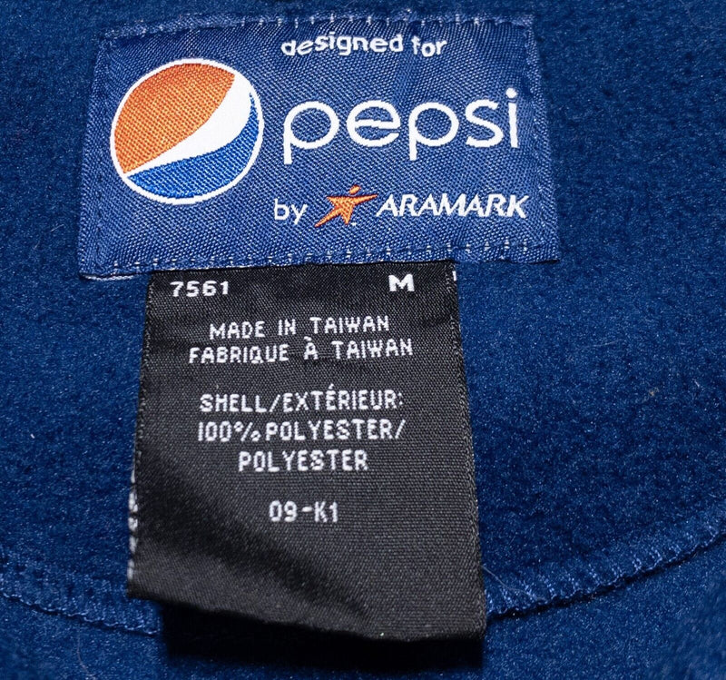 Pepsi Fleece Jacket Men's Medium Full Zip Employee Aramark Logo Soda Beverages