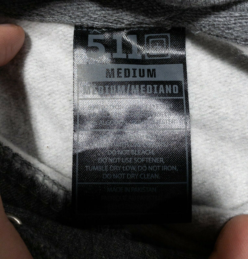 5.11 Tactical Men's Medium USA Flag Gray American Pullover Hoodie Sweatshirt