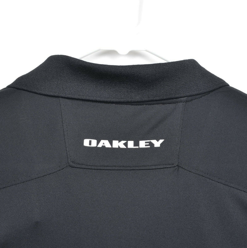 Oakley Hydrolix Men's Sz 2XL Gray Black Hexagon Geometric Golf Polo Shirt