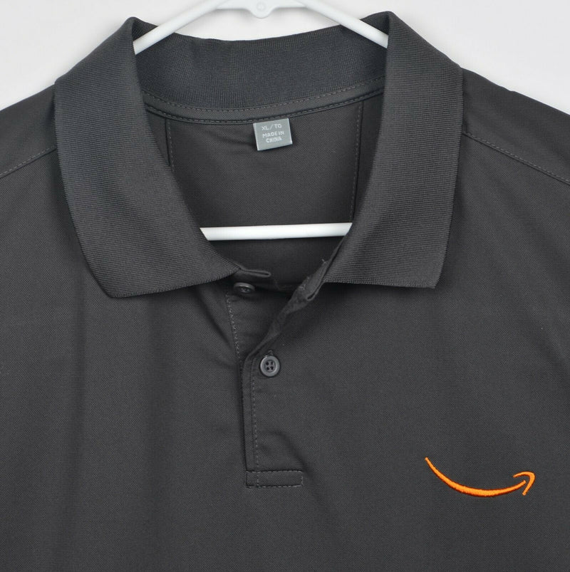 Amazon Men's Sz XL Delivery Driver Uniform Reflective Gray Polo Shirt