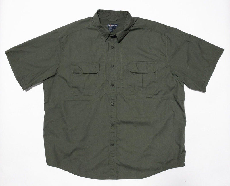 5.11 Tactical Shirt 2XL Mens Vented Conceal Carry Taclite Pro Short Sleeve Green