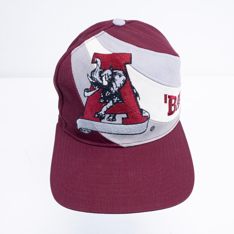 Alabama Crimson Tide Hat Vintage 90s Snapback Elephant College Red Adjustable