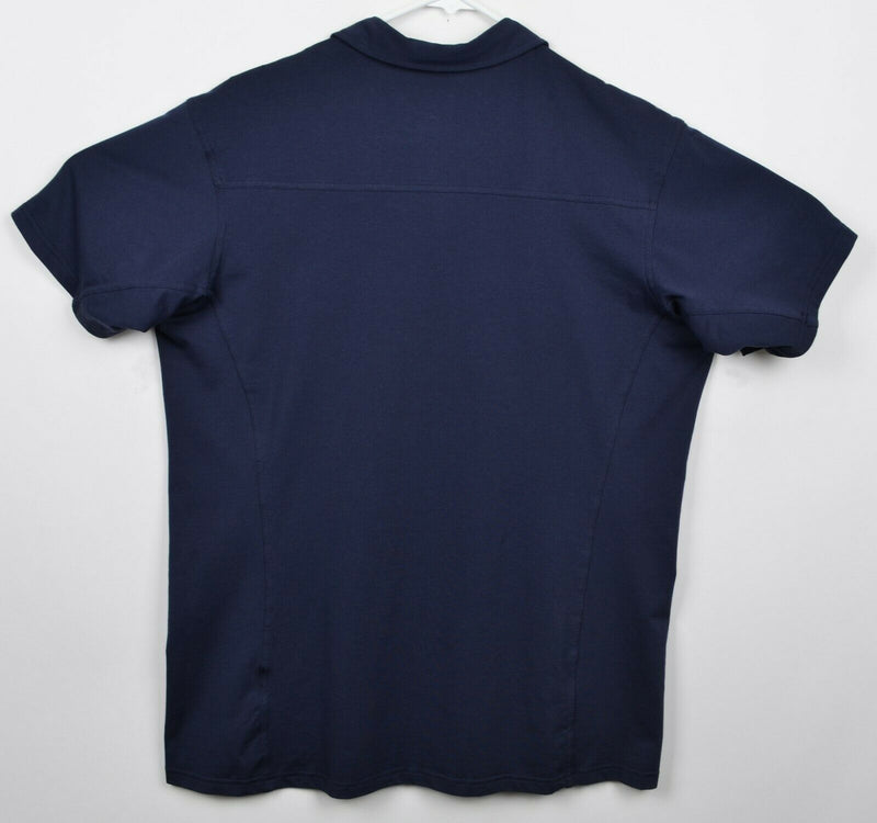 Arc'Teryx Men's Sz Large Solid Navy Blue Short Sleeve Captive Polo Shirt