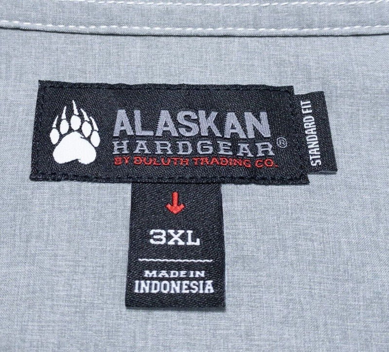 Alaskan Hardgear Shirt 3XL Standard Fit Men's Duluth Trading Gray Long Sleeve