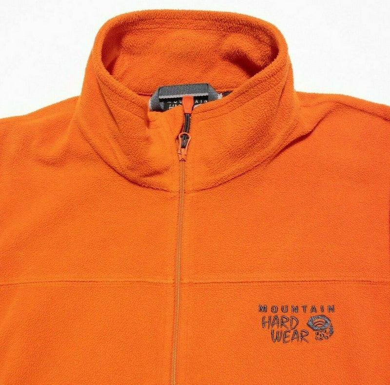 Mountain Hardwear Jacket Men's Small Fleece Solid Orange Half-Zip Pullover