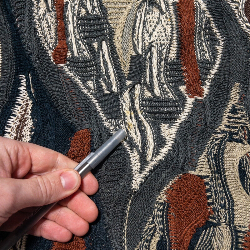 COOGI Sweater Men's Large Pullover Vintage 90s Textured 3D Biggie Australia
